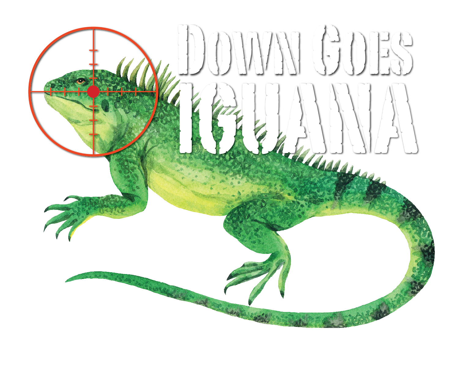 Down Goes Iguana Logo White